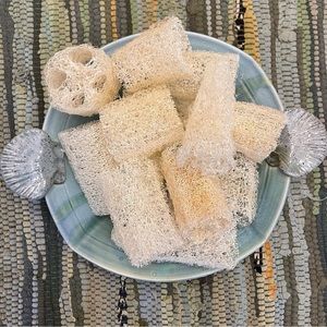 4 pieces of natural luffa sponge